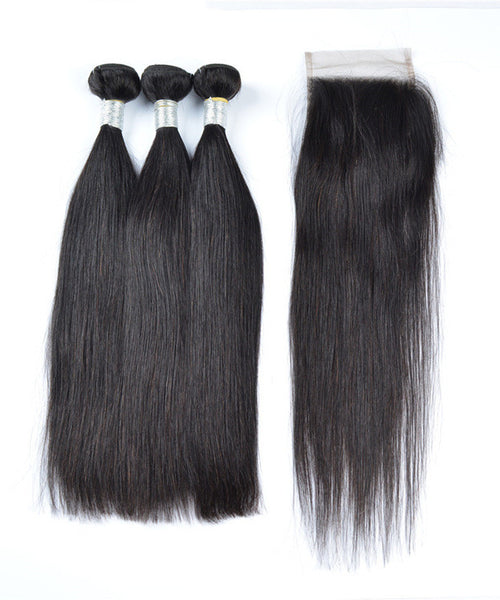 Real Hair Wigs Hair Bundles Wigs Europe And America 9A Straight Hair Curtain Straight Hair