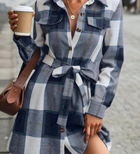 Plaid Dress with Front Tie Detail